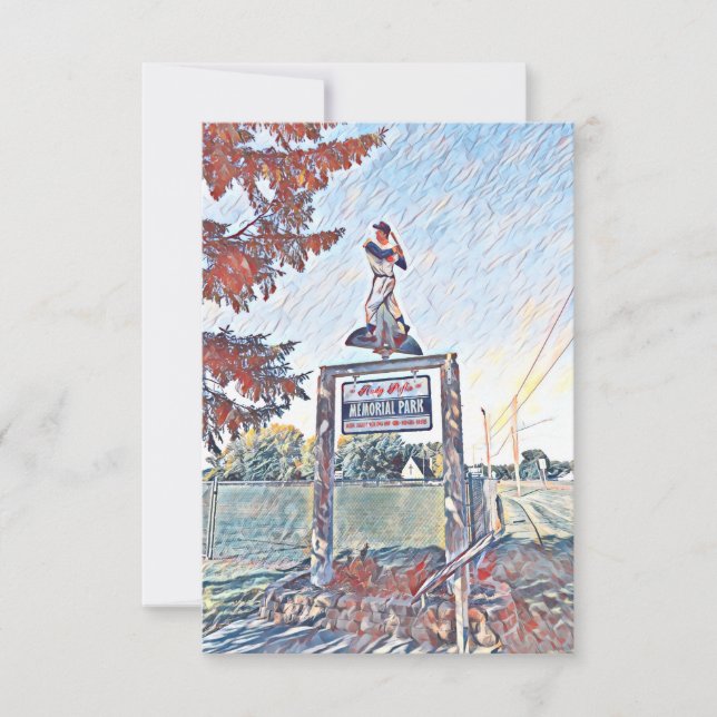Andy Pafko Memorial Park Thank You Card (Front)