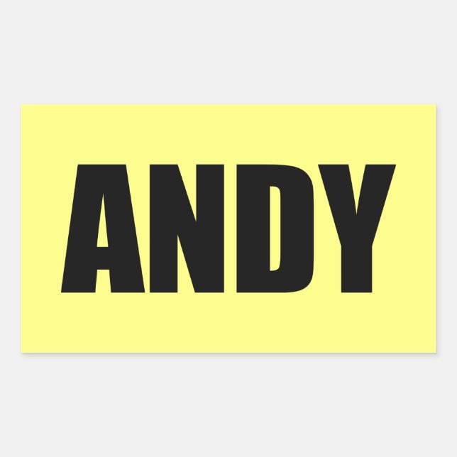 Andy Rectangular Sticker (Front)