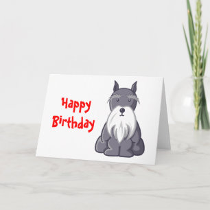 Andy Rooney Schnauzer Birthday Card