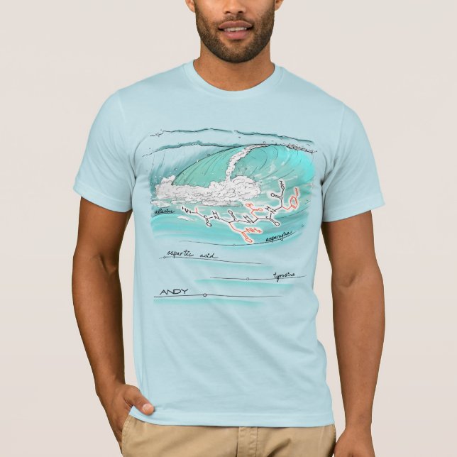 Andy spelled by amino acids, light colour Tee (Front)