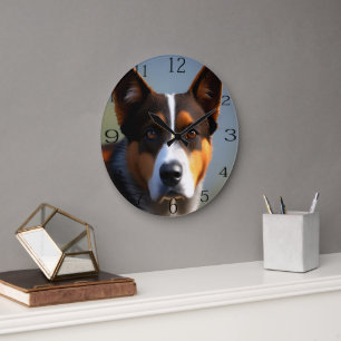 Andy The Australian Blue Heeler, Large Clock