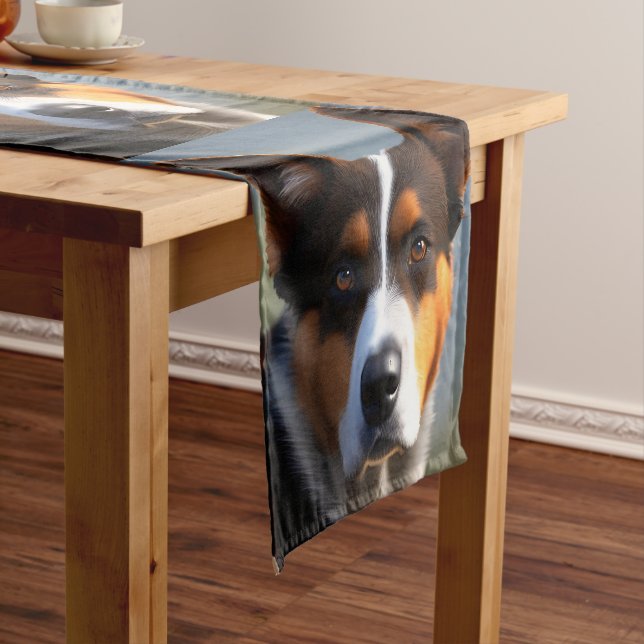 Andy The Australian Blue Heeler, Short Table Runner (In Situ)