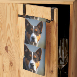 Andy The Australian Blue Heeler, Tea Towel