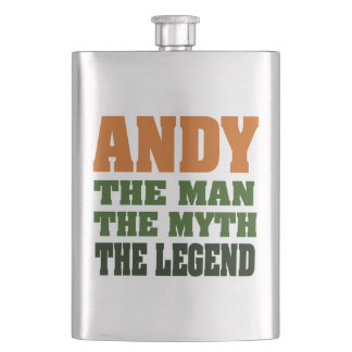 Andy, the Man, the Myth, the Legend! Hip Flask
