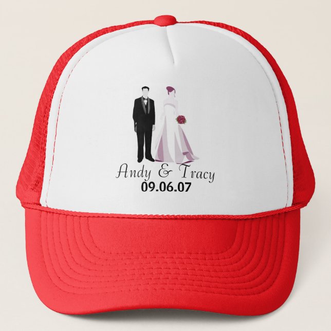 Andy & Tracy Wedding Trucker Hat (Front)