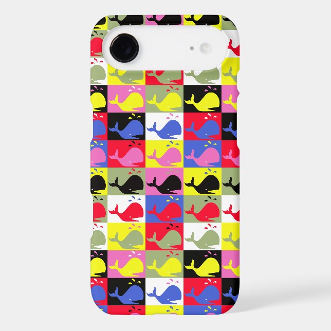 Andy Whale-Hole™_Lots o' whales pattern Case-Mate iPhone Case (Back)