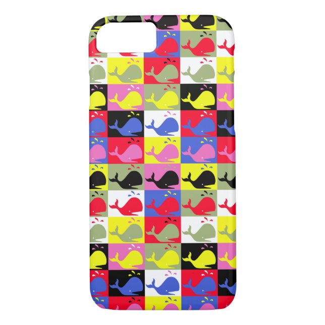 Andy Whale-Hole™_Lots o' whales pattern Case-Mate iPhone Case (Back)