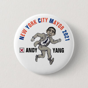 Andy Yang for NYC Mayor 2021 6 Cm Round Badge