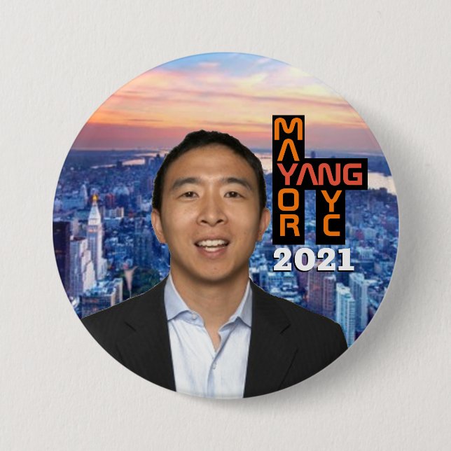 Andy Yang for NYC Mayor 2021 7.5 Cm Round Badge (Front)