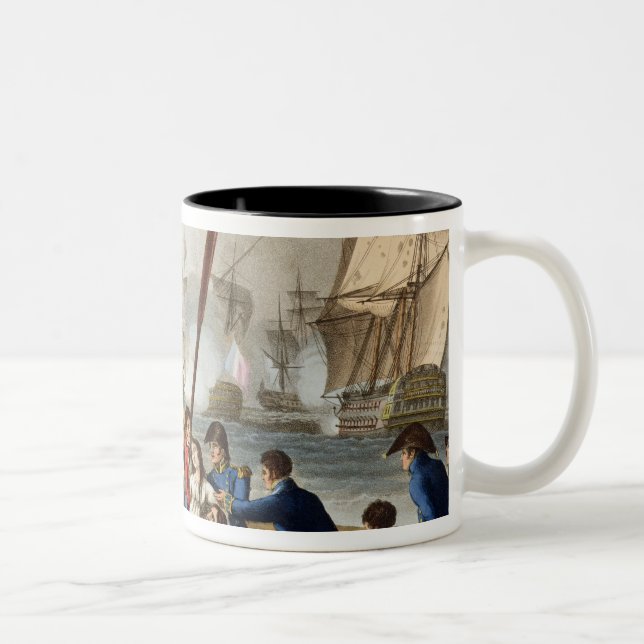 Anecdote at the Battle of Trafalgar Two-Tone Coffee Mug (Right)
