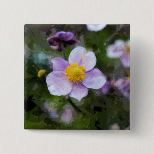 Anemone 15 Cm Square Badge