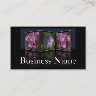 Anemone and Daisy Tryptych Frame Business Card