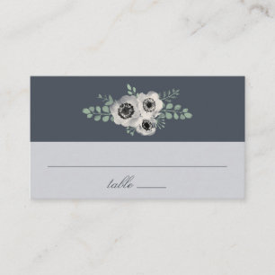 Anemone and Eucalyptus Wedding Escort Cards