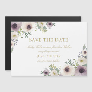 Anemone Bouquet Magnetic Save the Date Magnetic Invitation