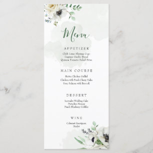 Anemone Bouquet Menu