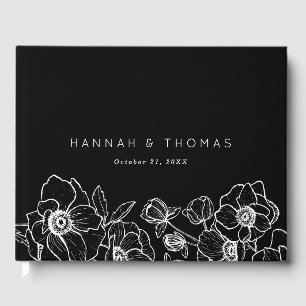 Anemone Bouquet Wedding Guest Book