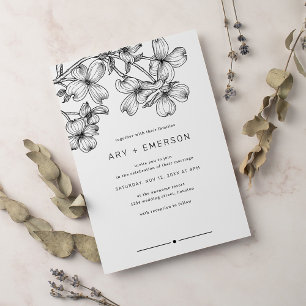 Anemone Bouquet Wedding Invitation