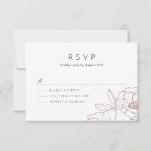 Anemone Bouquet Wedding RSVP
