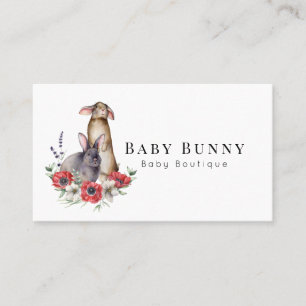 Anemone Bunnies Baby Boutique Social Media Busines Business Card
