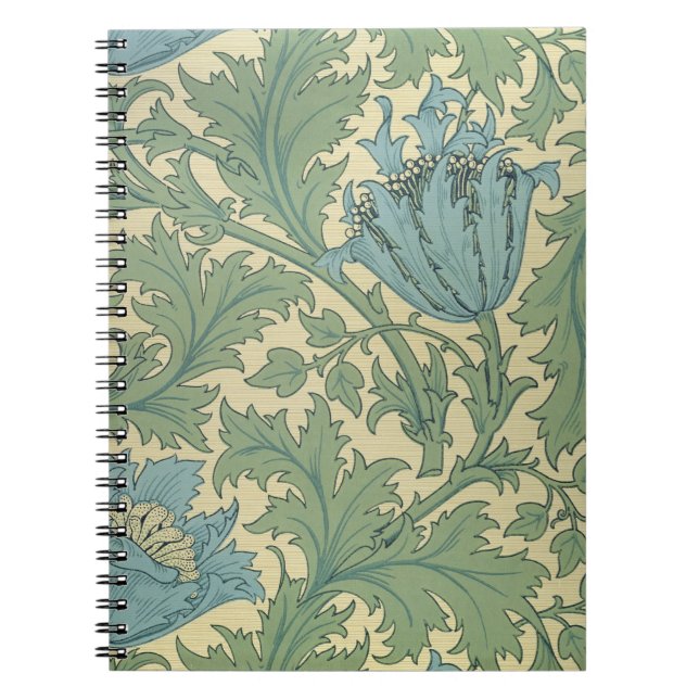 'Anemone' design (textile) Notebook (Front)