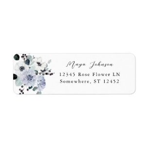 Anemone & Eucalyptus Winter Floral Return Address