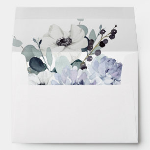 Anemone & Eucalyptus Winter White Floral Envelope