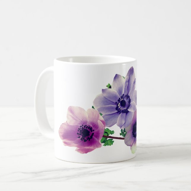 Anemone flower coffee mug (Front Left)