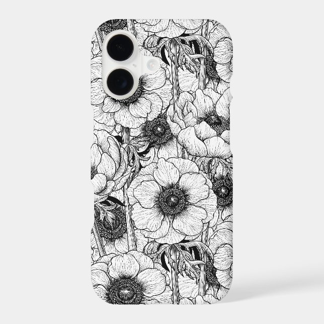Anemone garden in black and white (Back)