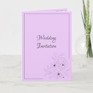 Anemone on Light Lilac Invitation