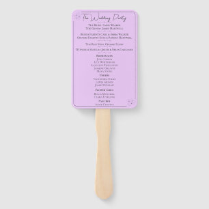 Anemone on Light Lilac Order of service hand Fans