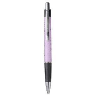 ~Anemone On Light Lilac Pen