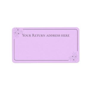 Anemone on Light Lilac Return Address Label