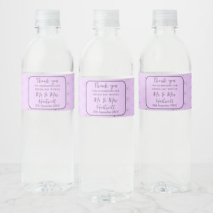 Anemone on Light Lilac Water Bottle Label~ Label