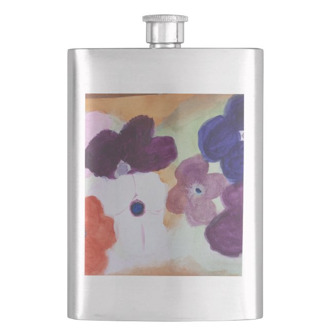 Anemone Spring Flowers Classic Flask (Front)