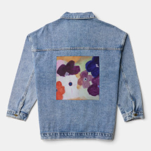 Anemone Spring Flowers Denim Jacket