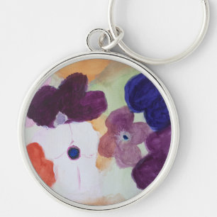 Anemone Spring Flowers Key Ring