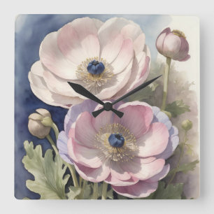 Anemone Square Wall Clock