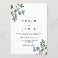 Anemone watercolor floral wedding