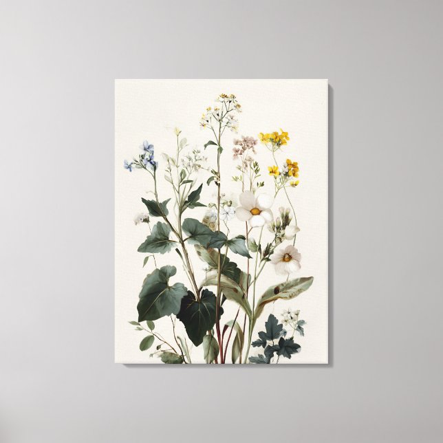 Anemone Wildflower Cluster Canvas Print (Front)