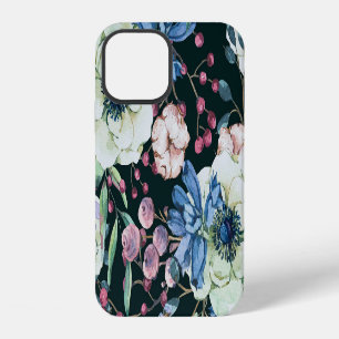 Anemone Wildflowers: Vintage Watercolor Pattern iPhone 12 Case