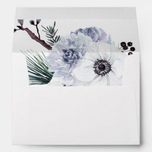 Anemone Winter White Floral Envelope