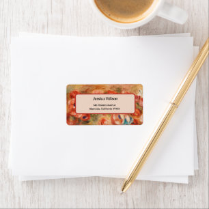 Anemones (2) by Auguste Renoir Label