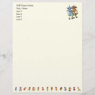 Anemones and Bluets Customized Letterhead