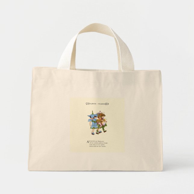 Anemones and Bluets Mini Tote Bag (Front)