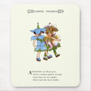 Anemones and Bluets Mouse Mat