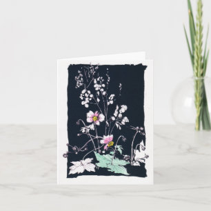 Anemones and Money Plant Card