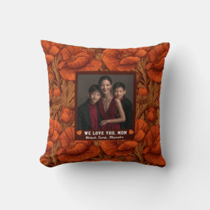 Anemones Bouquet Happy Birthday Mama Office Décor Cushion