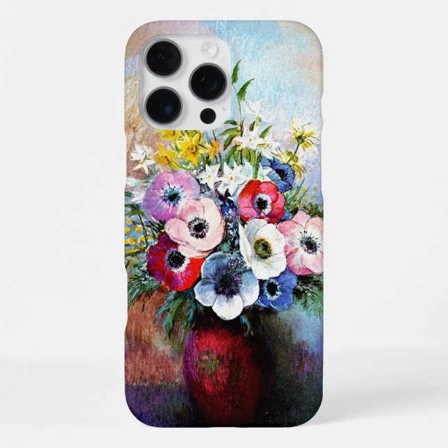 Anemones by Odilon Redon iPhone Case (Back)