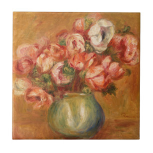 Anemones by Pierre-Auguste Renoir Tile