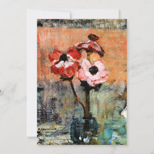Anemones by Piet Mondrian Card